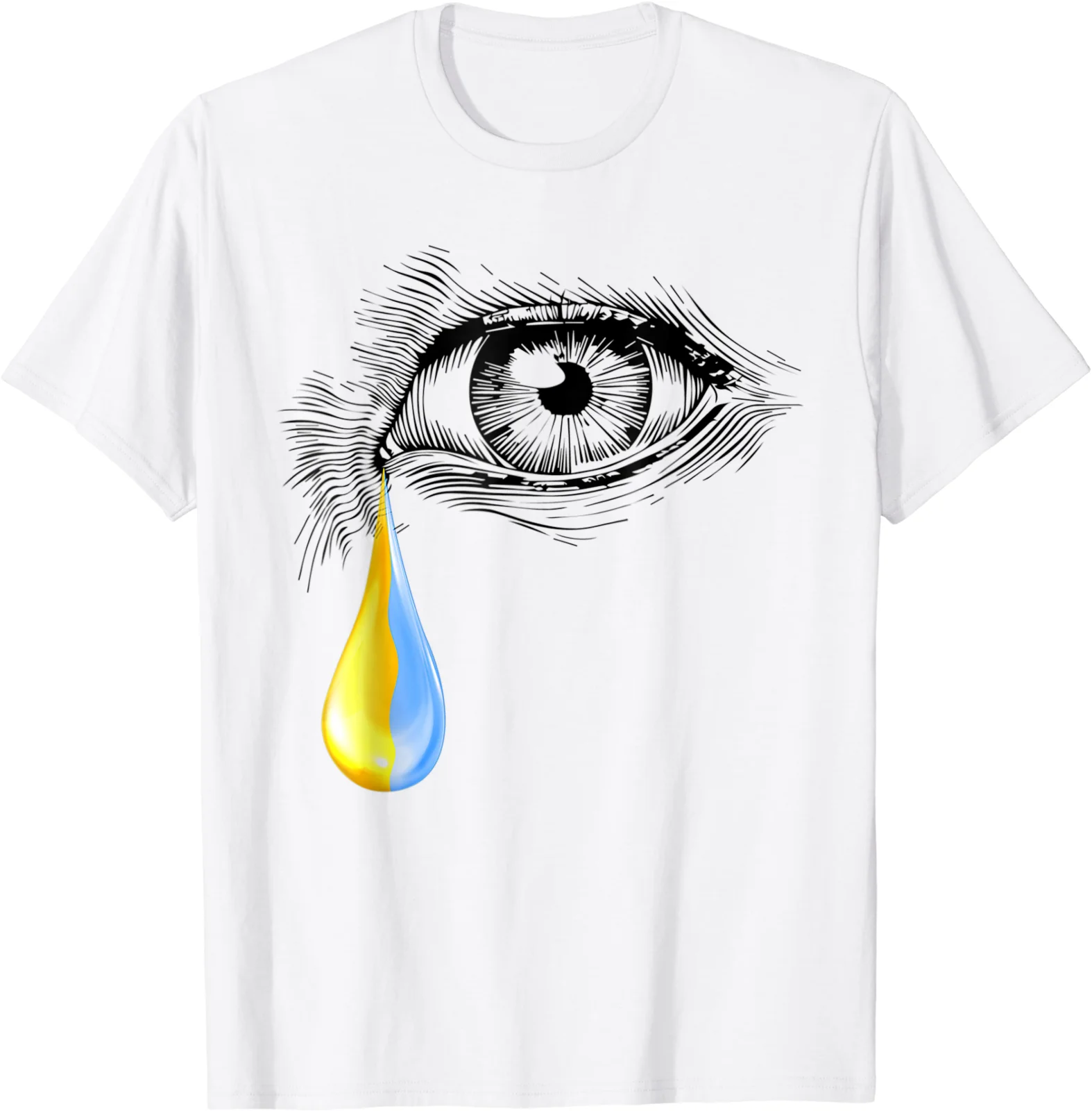 Plant Parent T Shirt - Ukraine Flag Cry Tear Drop Abstract