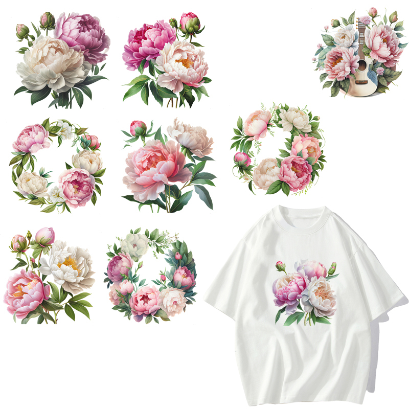 Plant Parent Hoodie - Pink and white peony flowers DTF