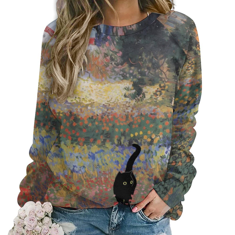 3D Print Cute Cat Floral Sweat – обзор и цена Plant Parent Hoodie