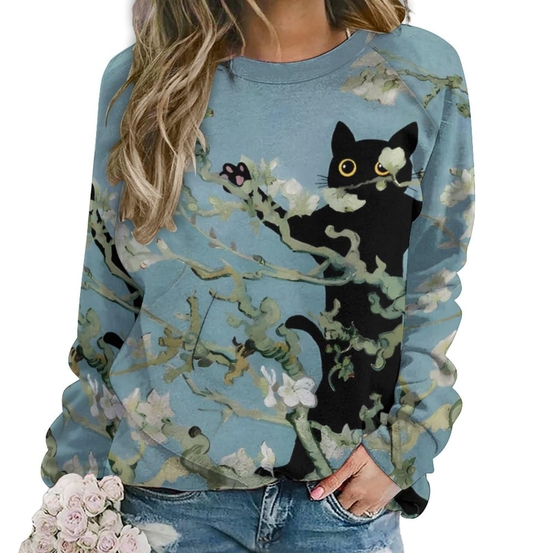 3D Print Cute Cat Floral Sweat – обзор и цена Plant Parent Hoodie