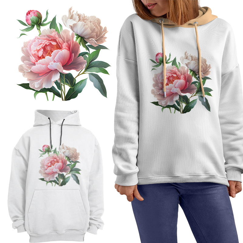 Pink and white peony flowers D – обзор и цена Plant Parent Hoodie